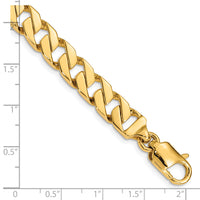 14k 8.5mm Hand-polished Fancy Link Bracelet-LK256-8