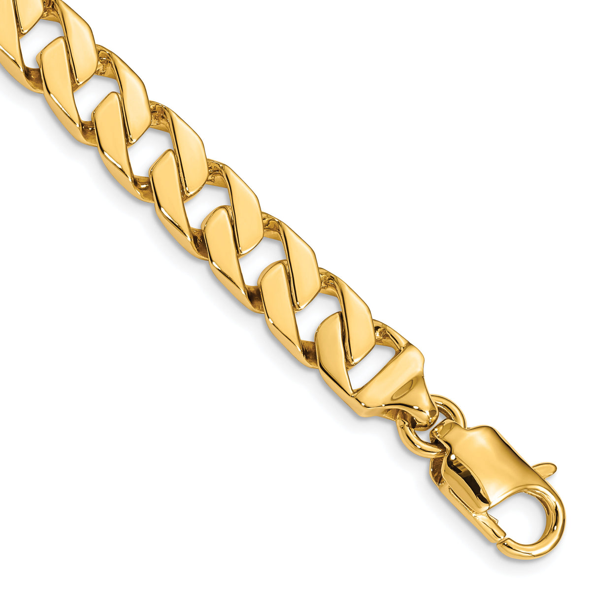 14k 8.5mm Hand-polished Fancy Link Bracelet-LK256-8