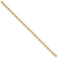 14k 4.2mm Hand-polished Fancy Link Bracelet-LK302-8