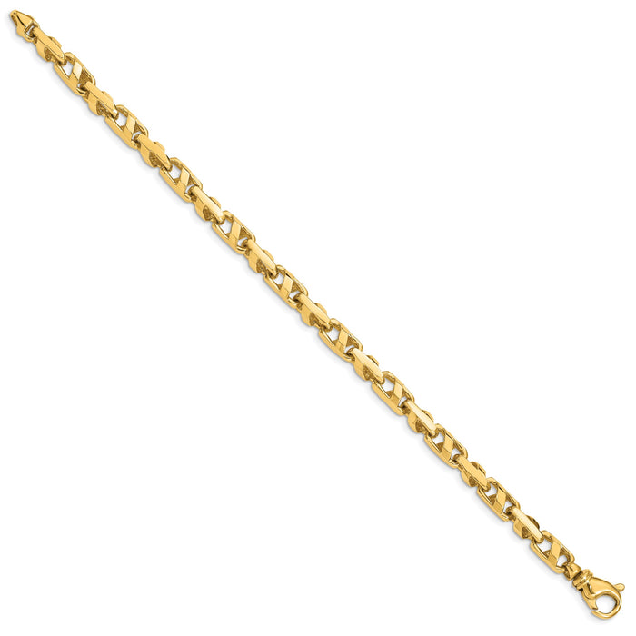 14k 5.5mm Fancy Link Bracelet-LK316-8