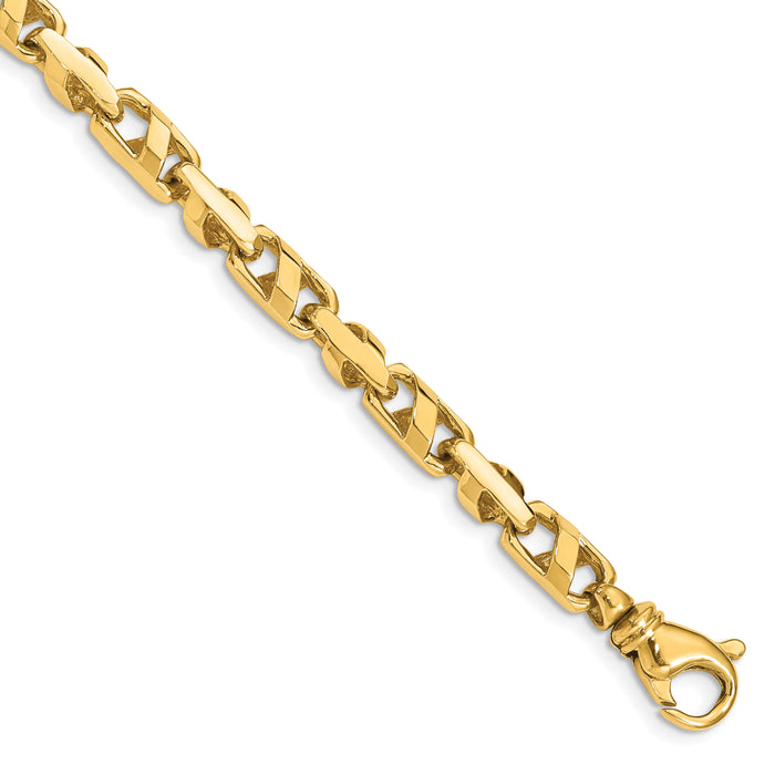 14k 5.5mm Fancy Link Bracelet-LK316-8