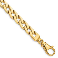 14K 9mm Hand Polished Fancy Link Bracelet-LK374-8