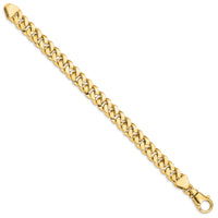 14k 10mm Hand Polished Fancy Link Bracelet-LK386-8.5