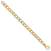 14k 8.6mm Hand Polished Fancy Link Bracelet-LK393-8