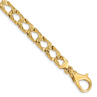 14k 8.6mm Hand Polished Fancy Link Bracelet-LK393-8