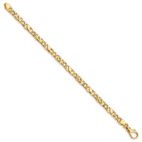 14K 4.8mm Hand Polished Fancy Link Chain-LK396-7
