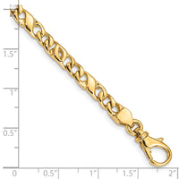 14K 4.8mm Hand Polished Fancy Link Chain-LK396-7