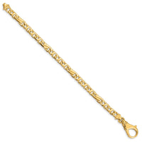 14K 5.8mm Hand Polished Fancy Link Bracelet-LK400-7