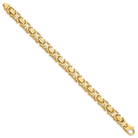 14k 10.1mm Hand-polished Fancy Link Bracelet-LK415-8.5