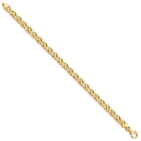 14K 6.1mm Hand-polished Fancy Link Bracelet-LK416-8