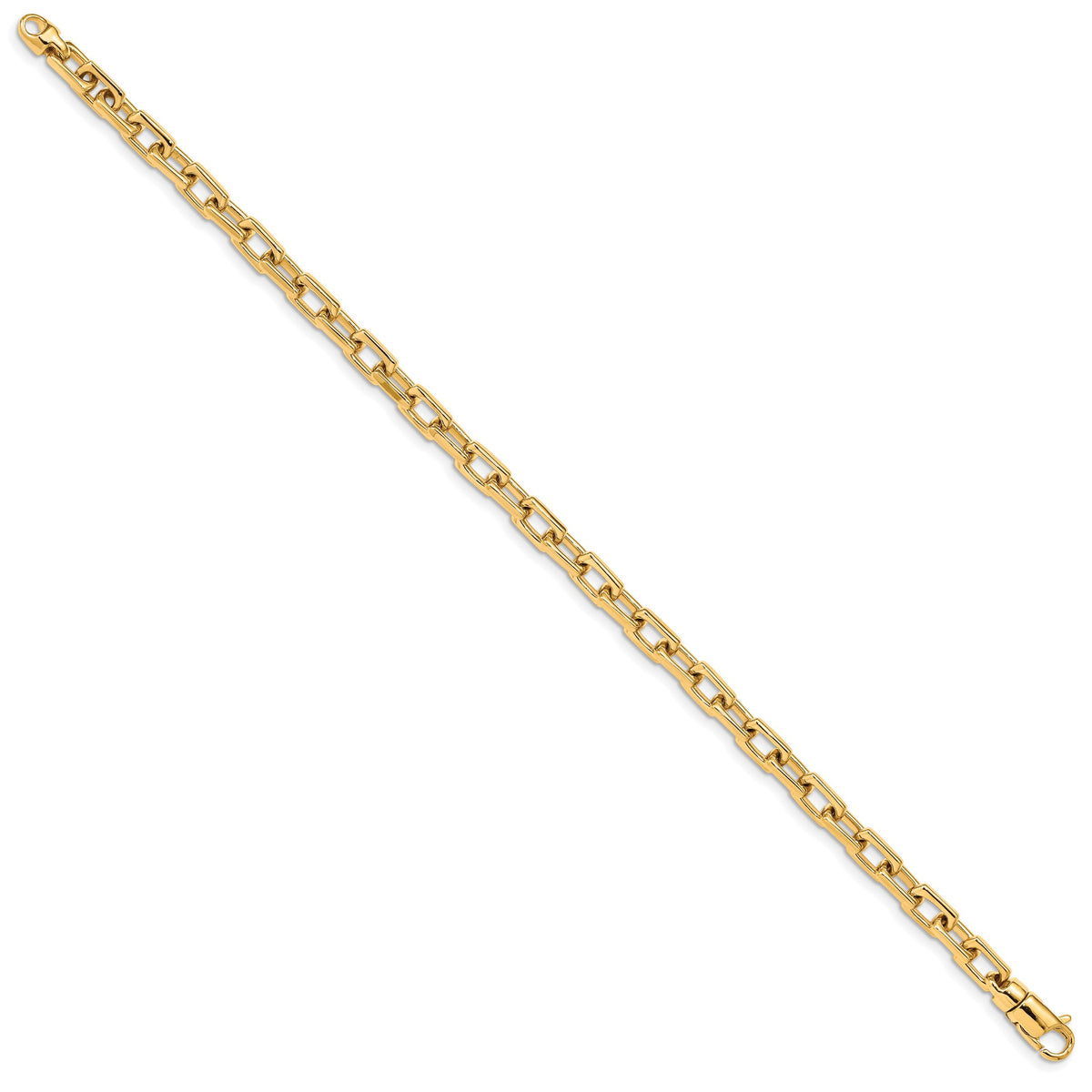 14k 5mm Hand-polished Fancy Link Bracelet-LK436-8