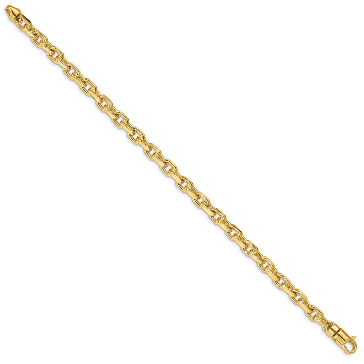 14k 5.9mm Hand-polished Fancy Link Bracelet-LK437-8.5