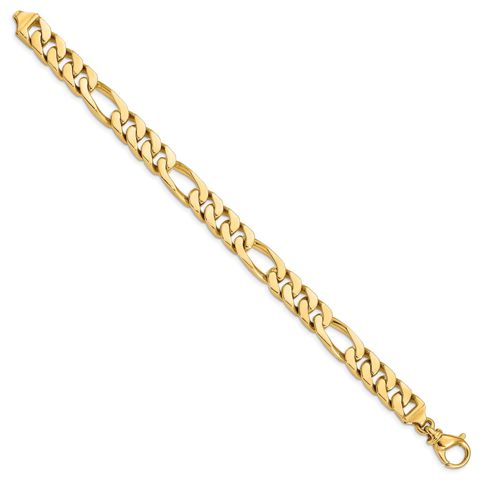 14k 9.2mm Hand Polished Fancy Link Bracelet-LK460-8
