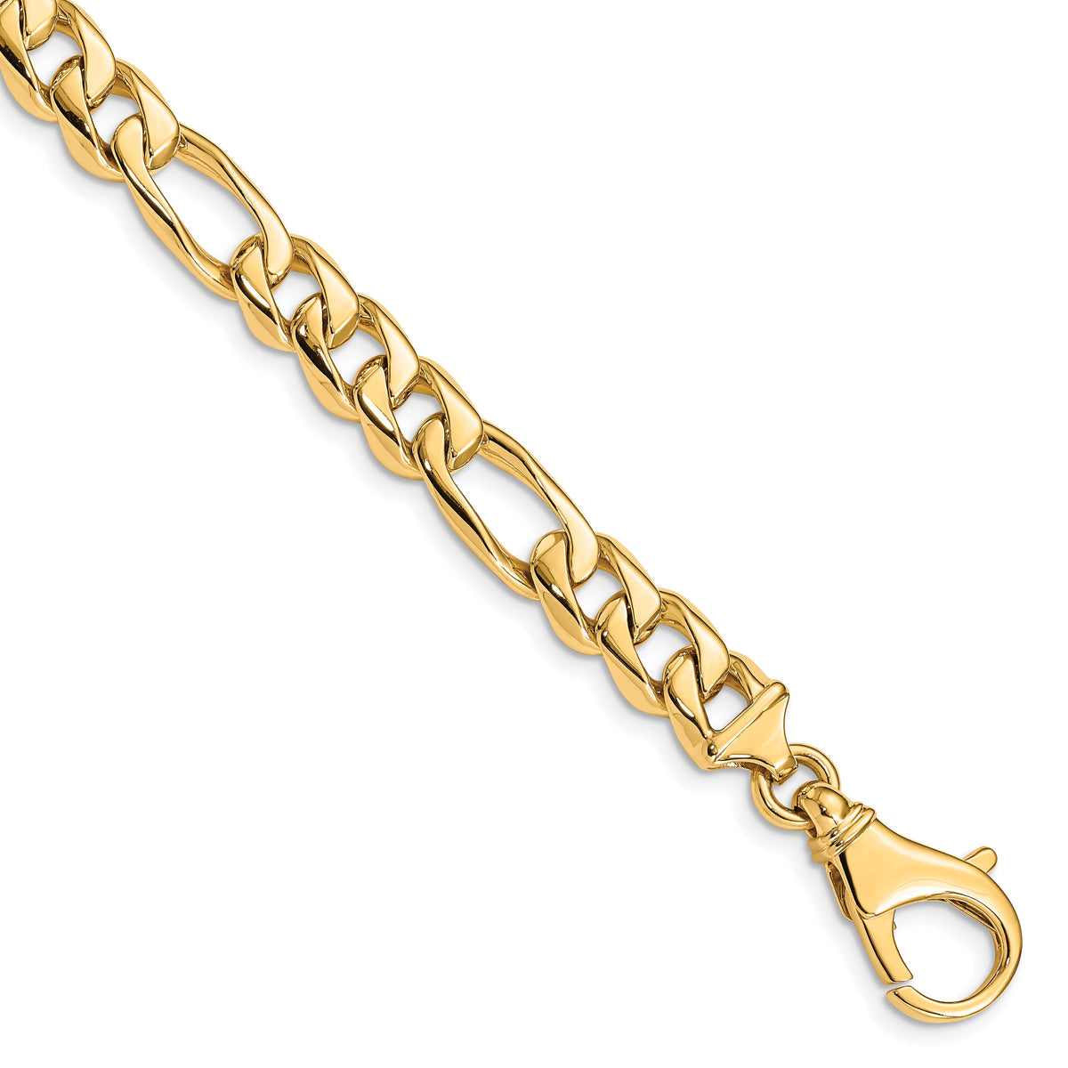 14k 8.5mm Hand Polished Fancy Link Bracelet-LK462-8