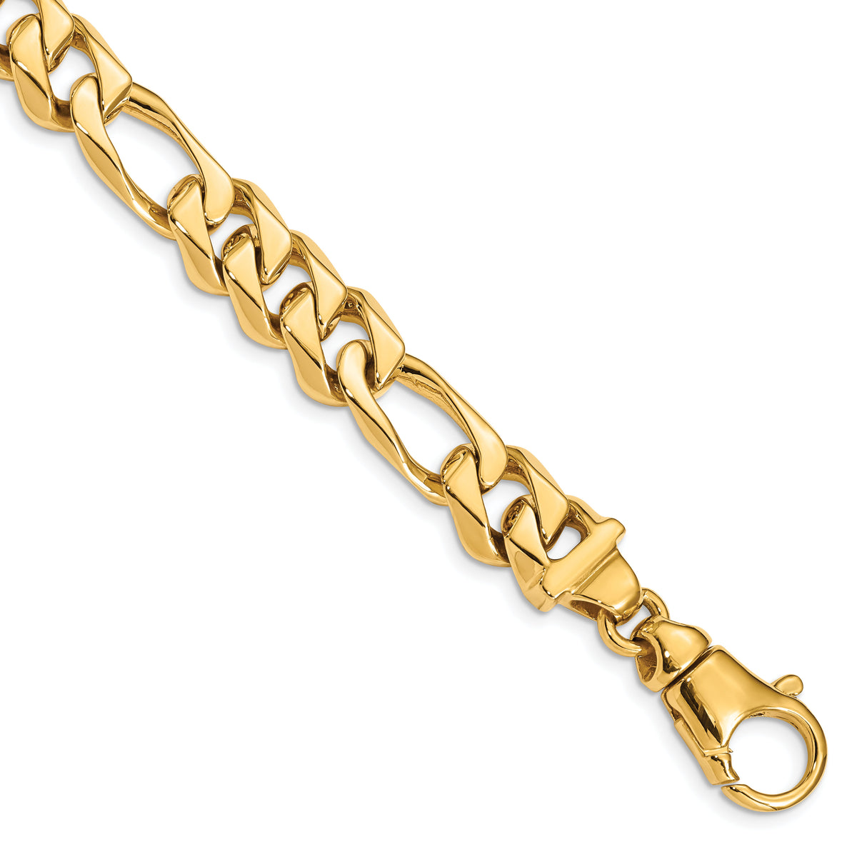 14k 10.9mm Hand Polished Fancy Link Bracelet-LK463-8.5