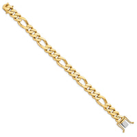 14k 11.8mm Hand Polished Fancy Link Bracelet-LK465-8.5