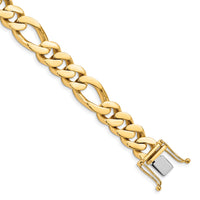 14k 11.8mm Hand Polished Fancy Link Bracelet-LK465-8.5