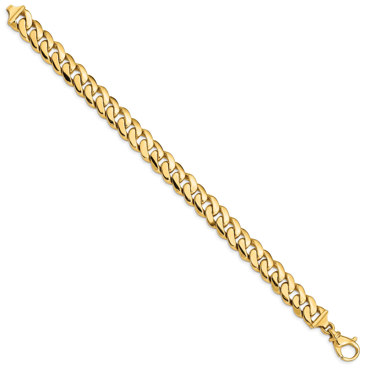 14k 10.75mm Hand Polished Fancy Link Bracelet-LK469-8.5