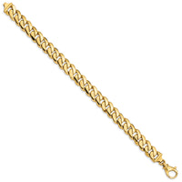 14k 10.75mm Hand Polished Fancy Link Bracelet-LK469-8.5