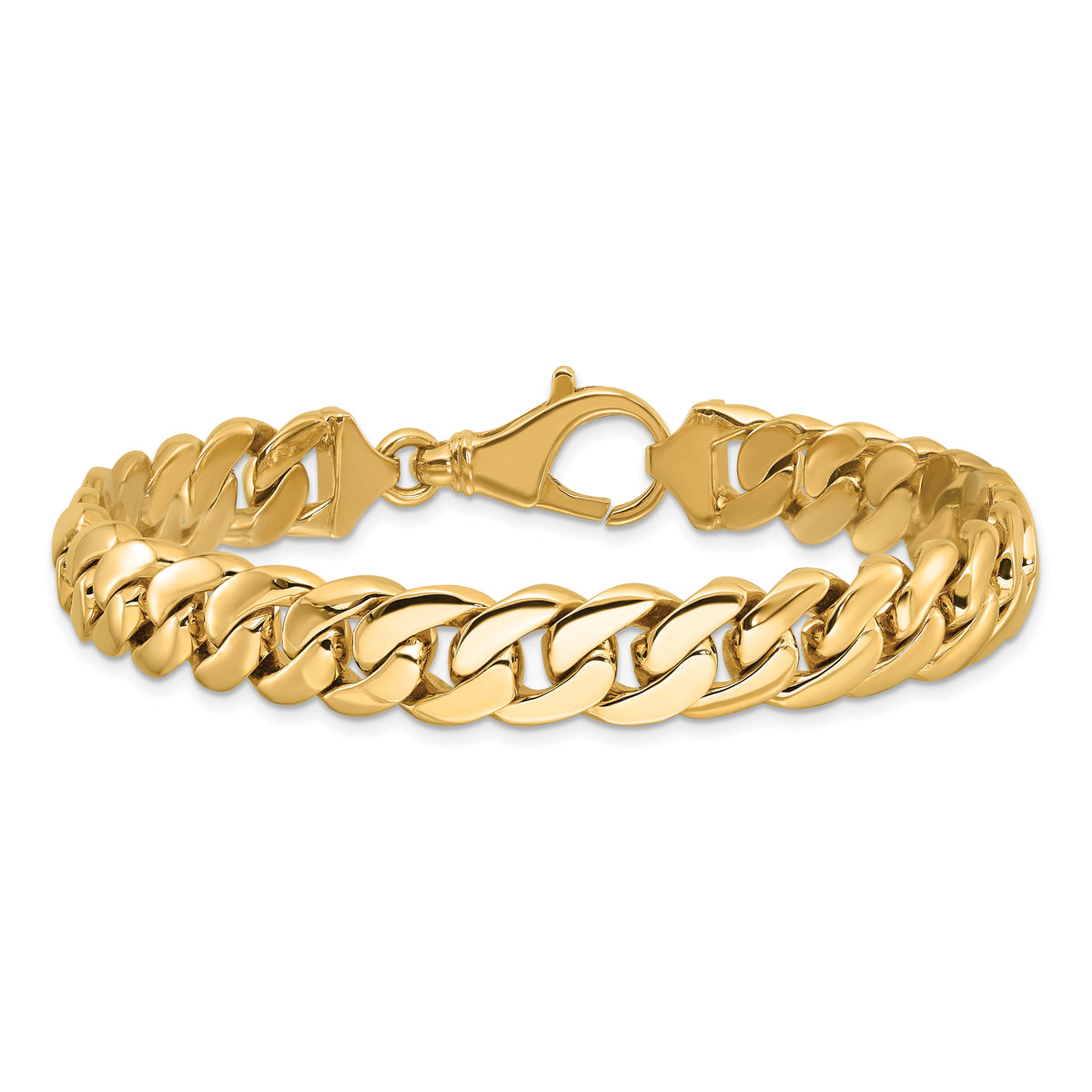 14k 10.75mm Hand Polished Fancy Link Bracelet-LK469-8.5