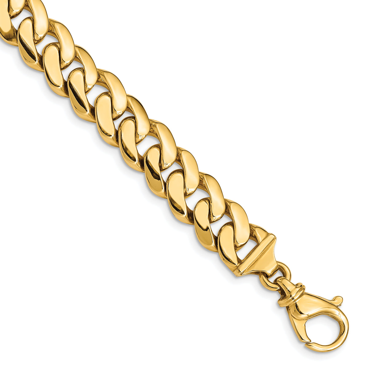 14k 10.75mm Hand Polished Fancy Link Bracelet-LK469-8.5