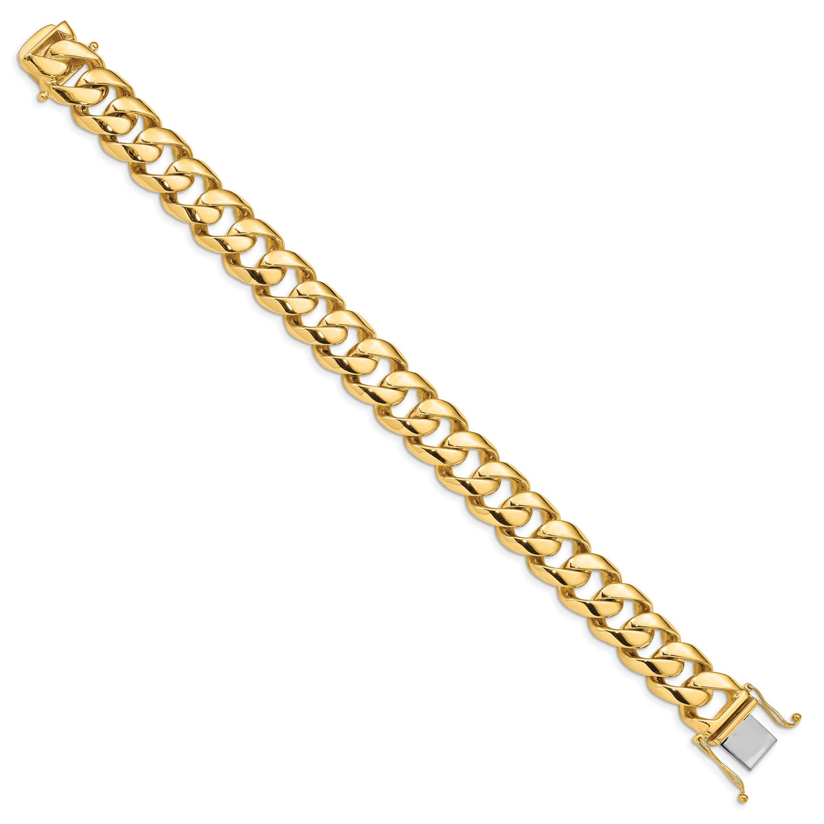 14k 16.15mm Hand Polished Fancy Link Bracelet-LK472-9