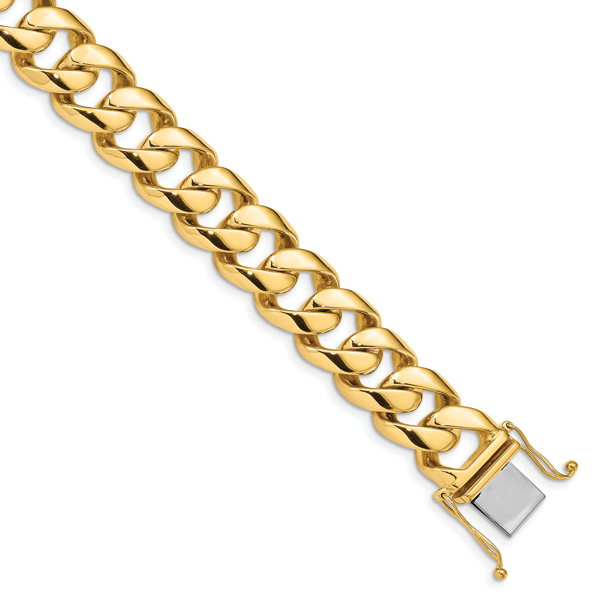14k 16.15mm Hand Polished Fancy Link Bracelet-LK472-9