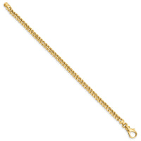 14k 4.5mm Hand Polished Fancy Link Bracelet-LK580-7