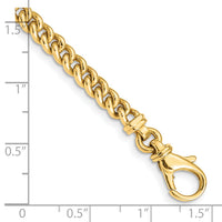 14k 4.5mm Hand Polished Fancy Link Bracelet-LK580-7