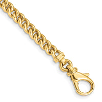 14k 4.5mm Hand Polished Fancy Link Bracelet-LK580-8