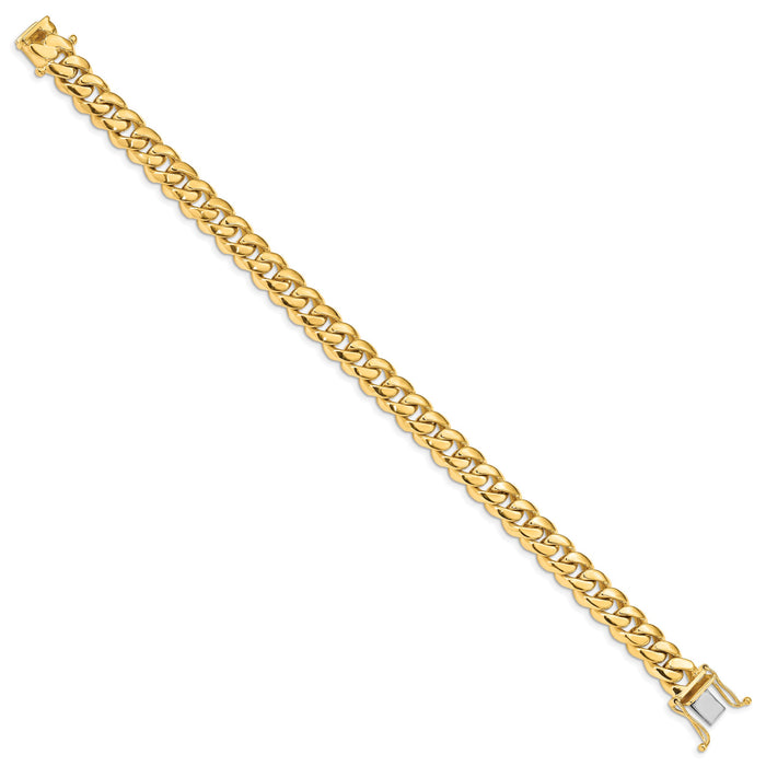 14k 8.7mm Hand-polished Miami Cuban Chain Link Bracelet-LK587-8.25