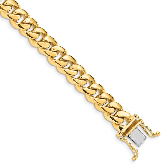 14k 8.7mm Hand-polished Miami Cuban Chain Link Bracelet-LK587-8.25
