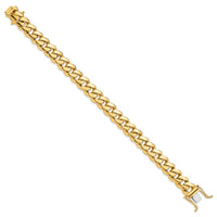 14k 10.7mm Hand-polished Miami Cuban Link Bracelet-LK588-8.25