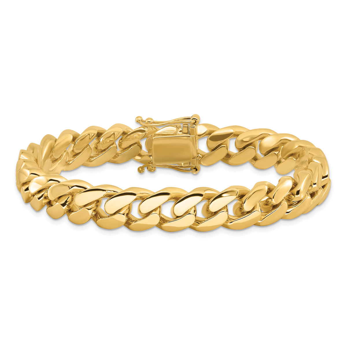14k 10.7mm Hand-polished Miami Cuban Link Bracelet-LK588-8.25