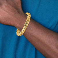 14k 10.7mm Hand-polished Miami Cuban Link Bracelet-LK588-8.25
