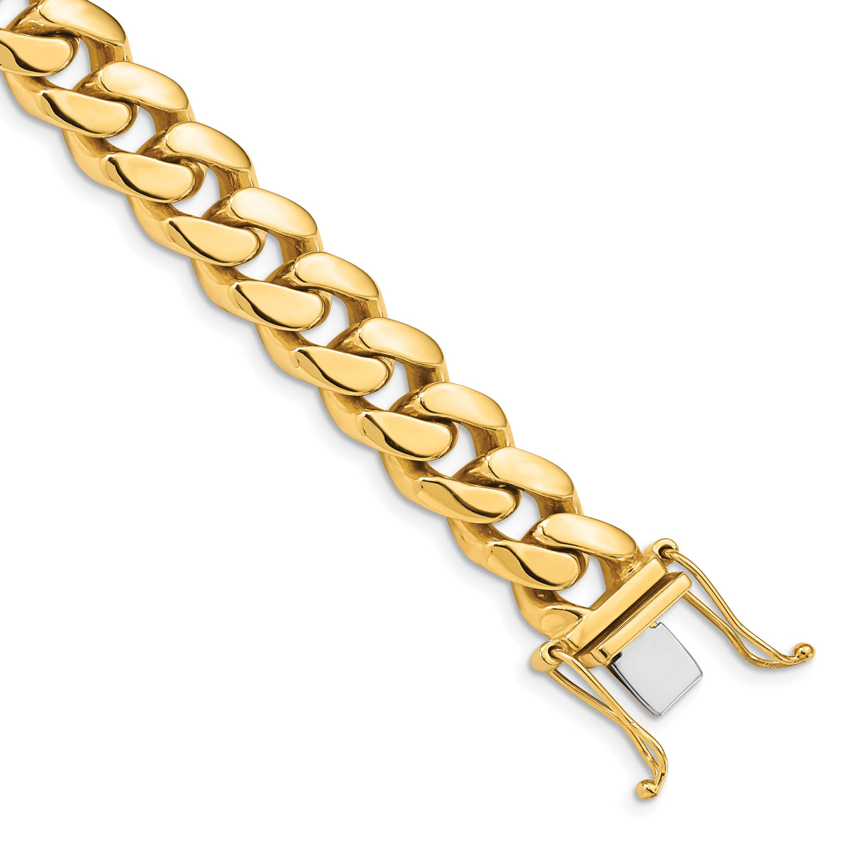 14k 10.7mm Hand-polished Miami Cuban Link Bracelet-LK588-8.25