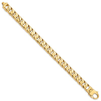 14k 10.20mm Hand-polished Long Link Half Round Curb Chain-LK590-8.25