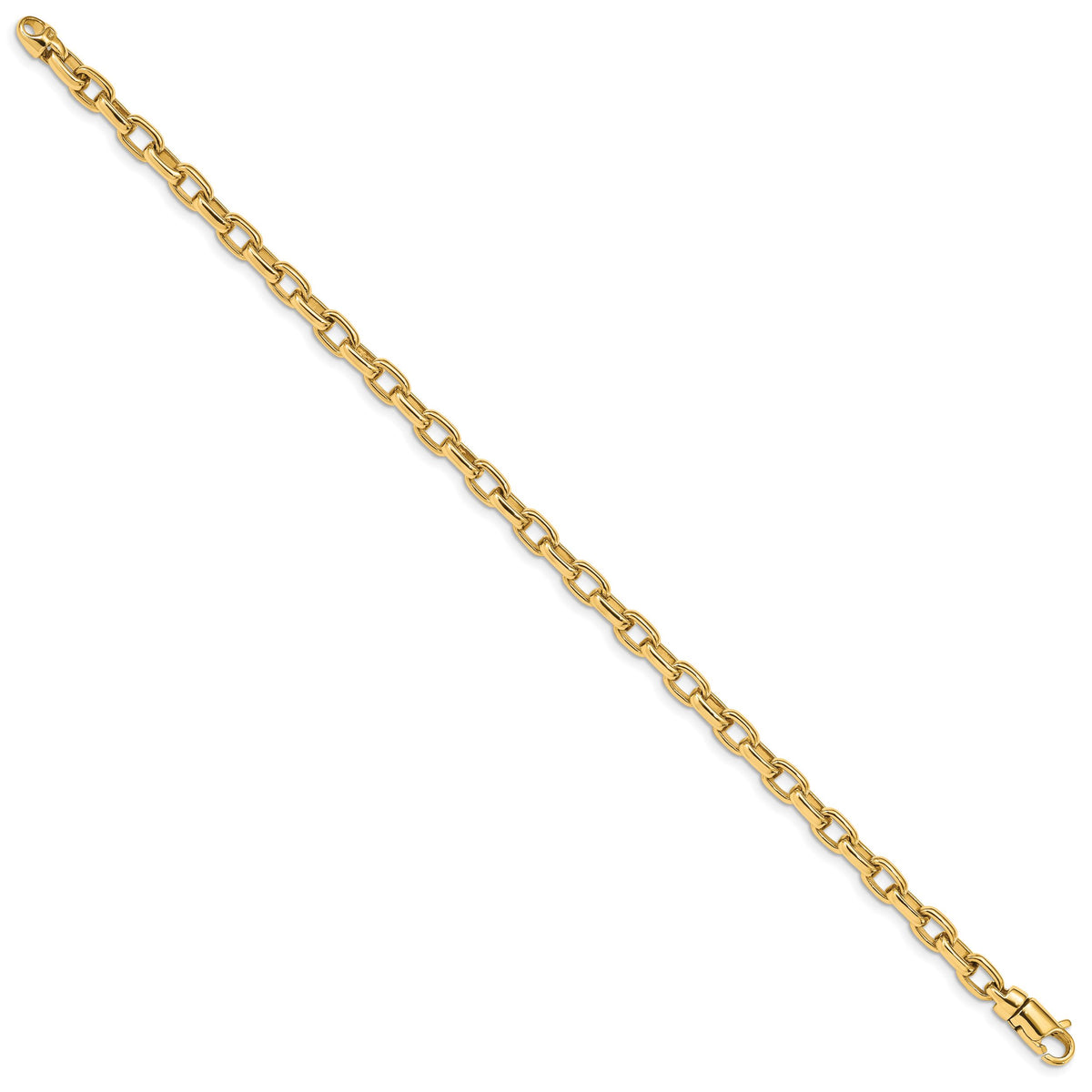 14k 5.0mm Hand Polished Fancy Link Bracelet-LK662-8.25