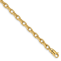 14k 5.0mm Hand Polished Fancy Link Bracelet-LK662-8.25
