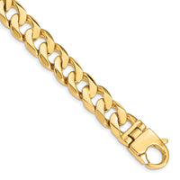 14K 11mm Hand Polished Fancy Curb Link Bracelet-LK665-8.25