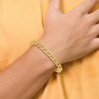 14k 6.5mm Hand-polished Fancy Anchor Link Bracelet-LK678-8