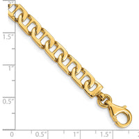 14k 6.5mm Hand-polished Fancy Anchor Link Bracelet-LK678-8