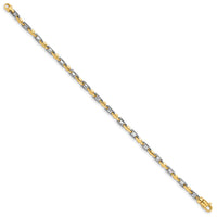 14k Two-tone 3.5mm Fancy Link Chain-LK696-7.25