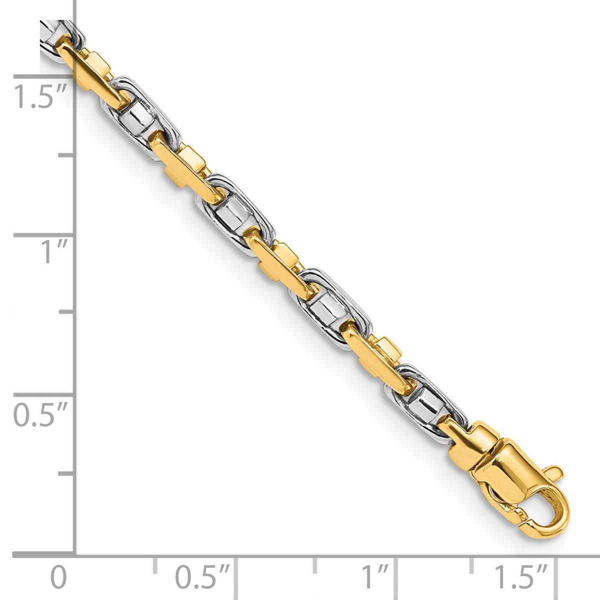 14k Two-tone 3.5mm Fancy Link Chain-LK696-7.25