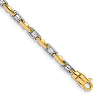 14k Two-tone 3.5mm Fancy Link Chain-LK696-7.25