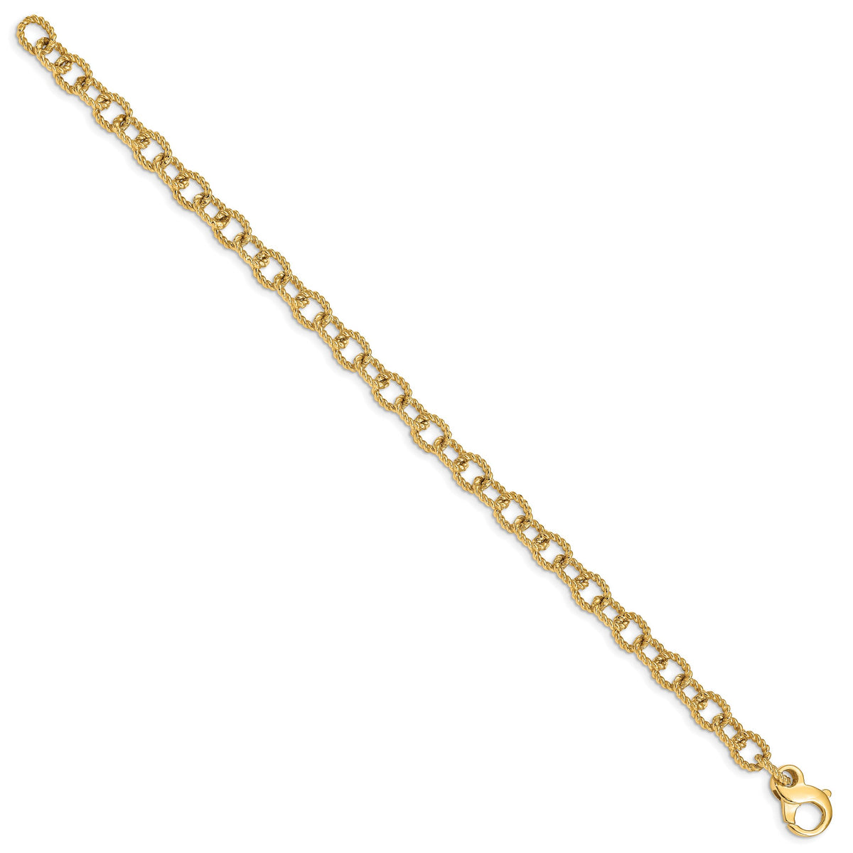 14K 6.5mm Polished Hand-polished Fancy Link Bracelet-LK706-8.5