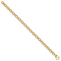 14K 6.5mm Polished Hand-polished Fancy Link Bracelet-LK706-8.5