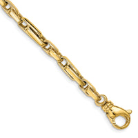 14k 5mm Hand-polished Fancy Link Bracelet-LK738-8.5