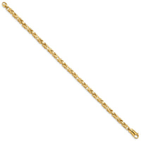 14k 4.1mm Hand-polished Byzantine Link Bracelet-LK744-8.5