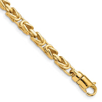 14k 4.1mm Hand-polished Byzantine Link Bracelet-LK744-8.5